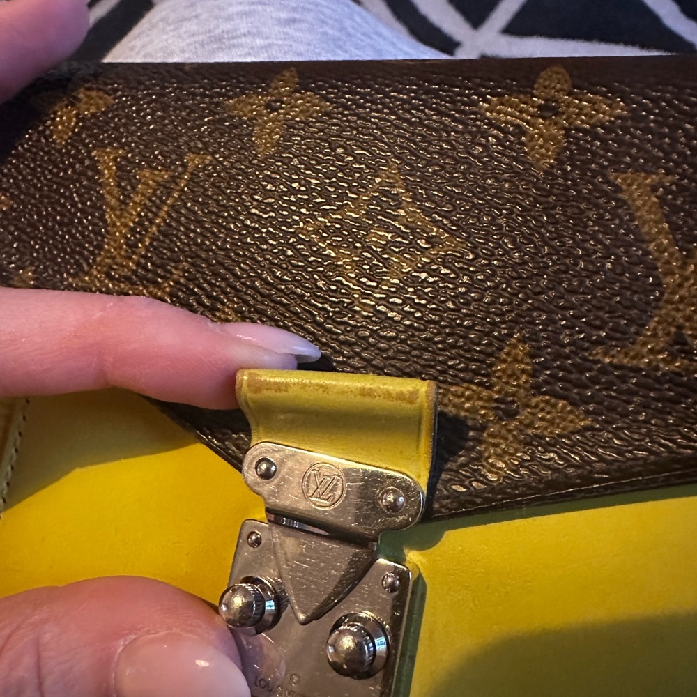 Louis Vuitton Monogram Yellow and Brown Clutch - Picture 9 of 14